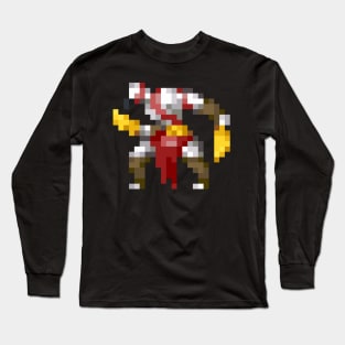 Kratos low-res pixelart Long Sleeve T-Shirt